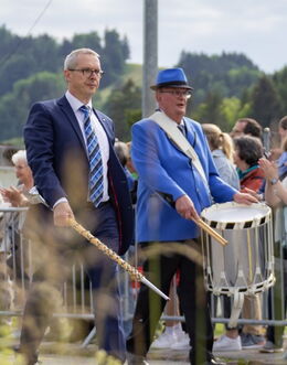 Dirigent Bruno und Schlagzeuger Jürg haben ihr Hobby zum Beruf gemacht.